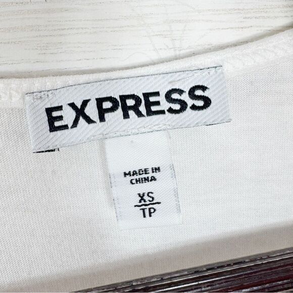 Express Sequin Front Tank Top Shirt White Purple Silver XS - Picture 8 of 11